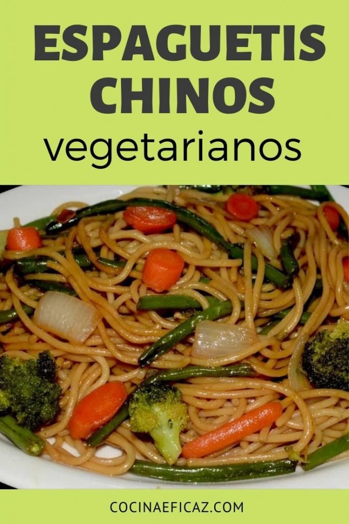 espaguetis chinos vegetarianos