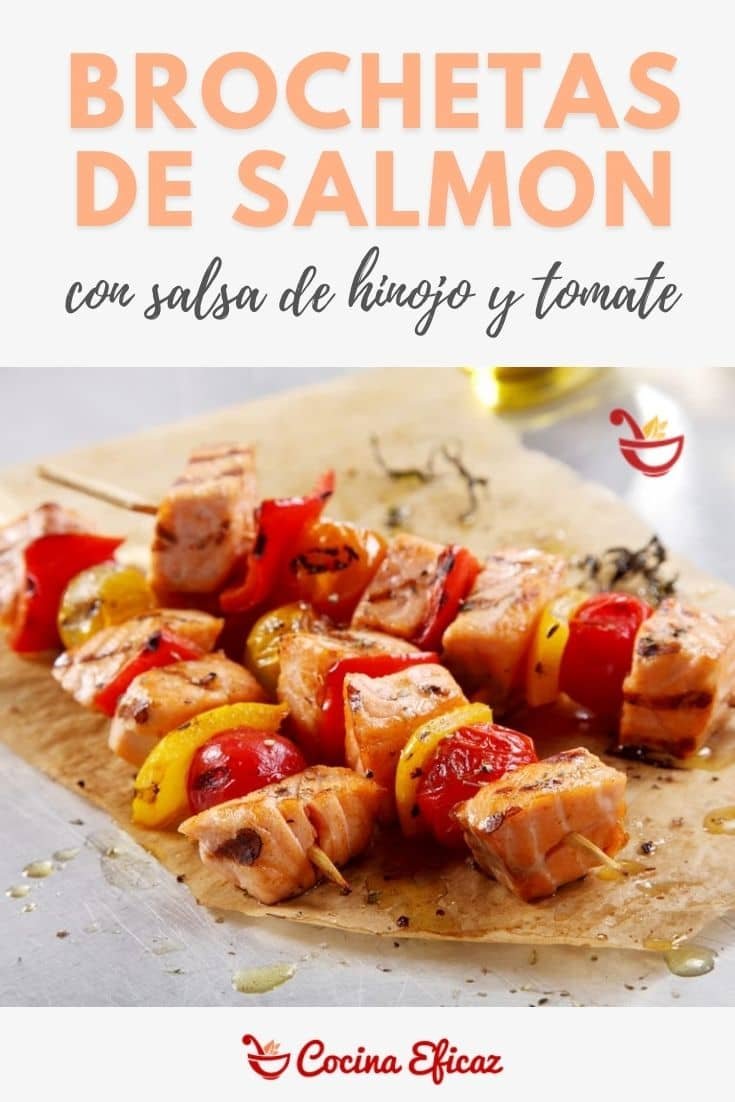 brochetas de salmon con salsa de hinojo y tomate 