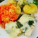 pescado al horno con espinaca y mozzarella