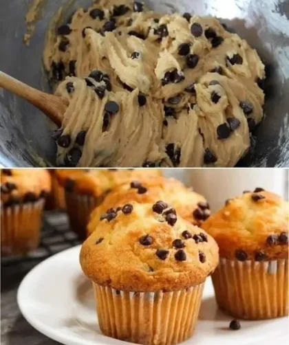 Muffins con chispas de chocolate