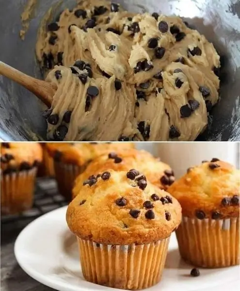 Muffins con chispas de chocolate